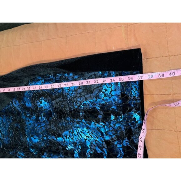 Badgley Mischka Black Velvet Long Sleeve Elegant Cocktail Women's Dress Size 10 - Picture 7 of 8